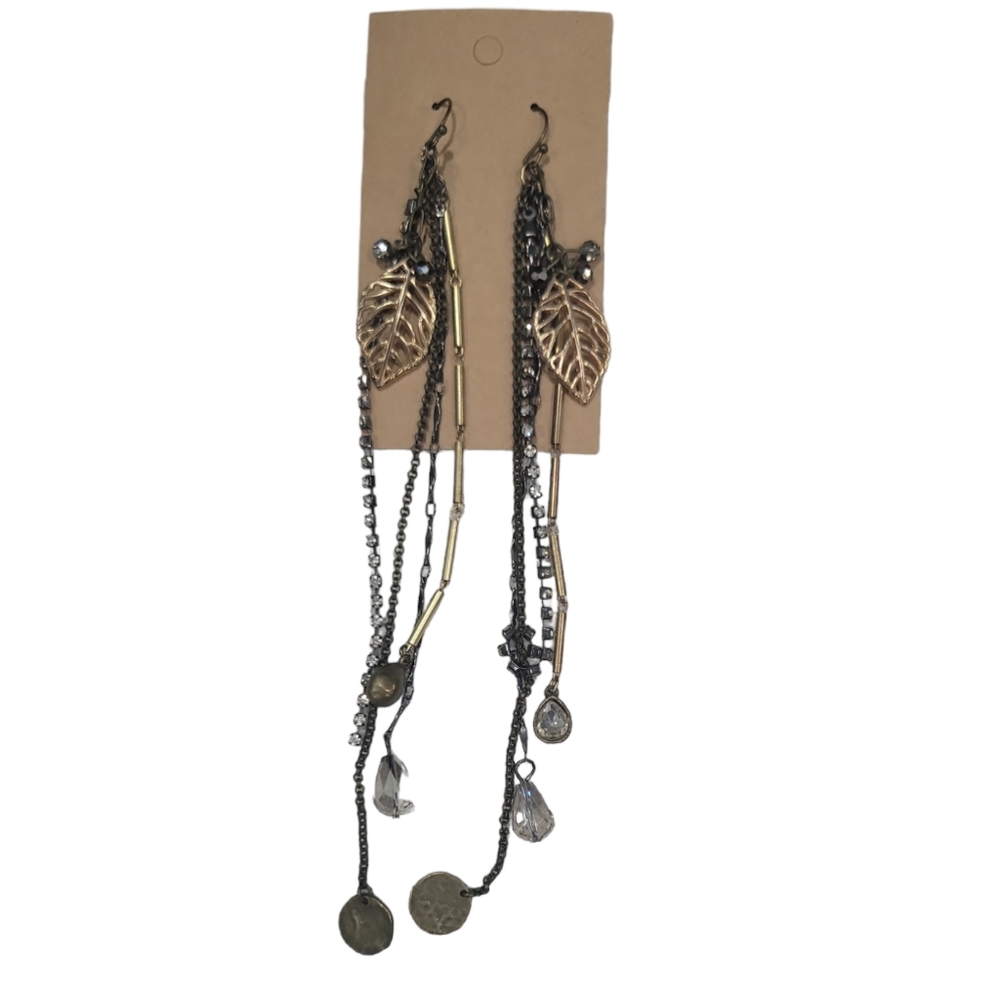 Dangle 6" Long Multi Strand Earrings